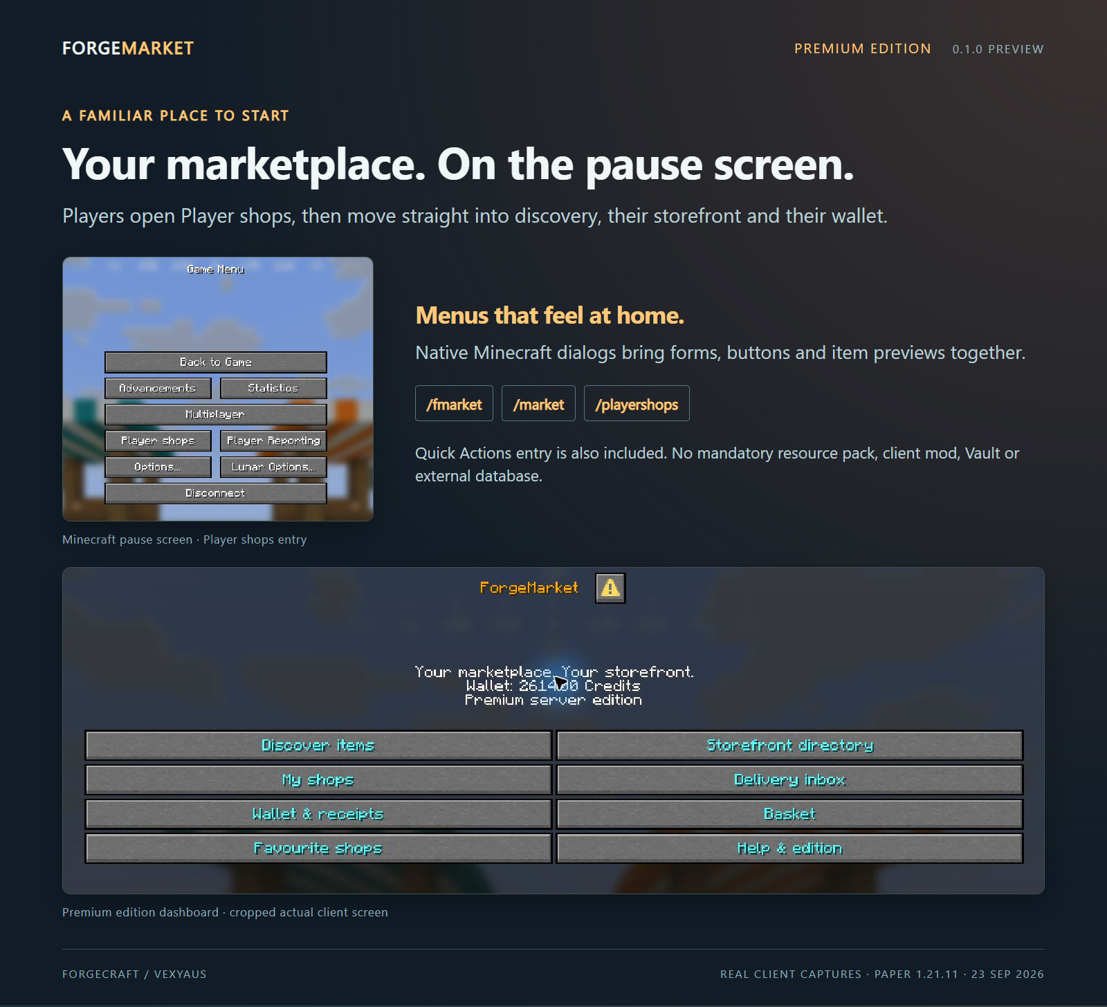 premium edition: native menus